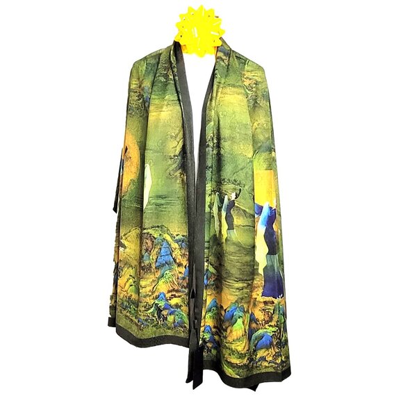 NWT Double-Sided Silk Scarf 27"x70" Long Rectangle Shawl Wrap 3315 - Picture 4 of 7